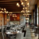 HD wallpaper: restaurant dining area, cafe, appliances, tables, chairs ...